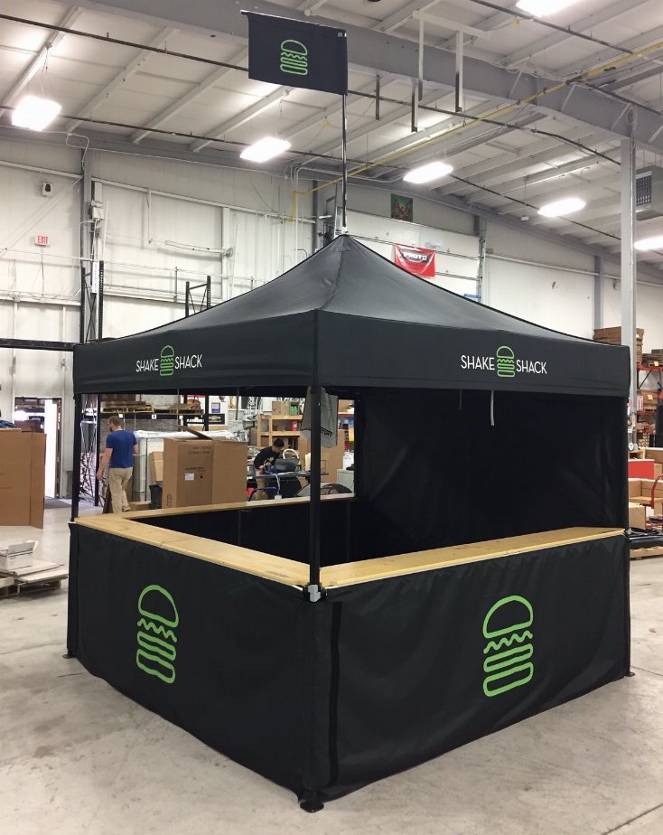 Gallery | Customized Black Pop Up Tent Frame for Shake Shack